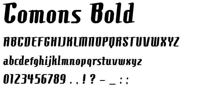 Comons Bold font
